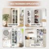 Industrial Metal Kitchen Pantry Cabinet With Adjustable Shelves - White - Image 9