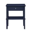 Madison - Nightstand With Full Extension Drawer And Open Shelf - Dark Blue - Image 4