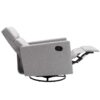 Modern Upholstered Rocker Nursery Chair Plush Seating Glider Swivel Recliner Chair - Gray - Image 12