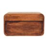 Curved Wall Mounted Bedside Table With Open Slot - Caramel - Image 4