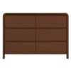 Lionel - Mid-Century Modern Solid Wood 6 Drawer Dresser - Brown - Image 12