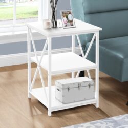 Accent Table, Side Contemporary And Modern - White