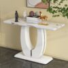Modern Simple Glossy Rectangular Counter Bar Table - White - Image 2