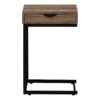Accent Table, C - Shaped Contemporary & Modern - Brown - Image 2