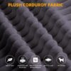 2 In 1 Foldable Sofa Plush Corduroy Sofa Convertible Floor Sofa Bed Deep Seating With Multi Functional Blanket Suitable For Living Rooms - Dark Gray - Image 18