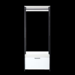 Fiona - Contemporary Wood And Metal Walk In Closet With 1 Drawer - White