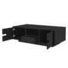 Modern High Glossy Rectangle Coffee Table, Accent Furniture With 16 Color LED Lights For Living Room - Black - Image 14
