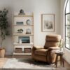 Parker - Bookcase With 5 Shelves - Off White / Natural - Image 8