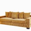 Luxe Corduroy Sofa With 5 Matching Toss Pillows, Sleek Design, Spacious And Comfortable 3 Seater Couch - Ginger - Image 13
