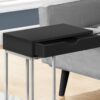Accent Table, C - Shaped Contemporary & Modern - Black - Image 2