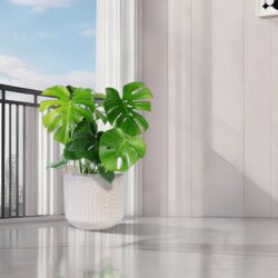 Ceramic Flowerpot, Planter For Patio, Garden Or Windowsill - Milk White
