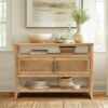 Naomi - 2 Door Storage Console Table With Ample Shelving - Natural - Image 2
