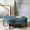 Martin - Surfboard Tufted Ottoman With Button Tufting - Blue - Image 2