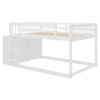 Full Over Full Bunk Bed With Storage And Shelves And Elegant Durable Design - White - Image 10