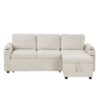 Convertible L Shaped Sofa Couch With Storage, Cup Holders, USB Ports - Beige - Image 12