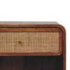 Open Woven Bedside Table, 1 Drawer - Chestnut - Image 5