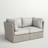 Outdoor Loveseat & Cushions - Gray Mix - Image 5