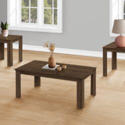 Table Set, Coffee, End, Side, Accent For Living Room, Transitional (Set of 3) - Walnut