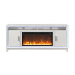 Almera - Electric Fireplace With Adjustable LED And Flame Settings - White