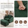 Single Sofa Couch With Storage Space, Movable Ottoman, USB Ports, Cup Holders, Phone Holder - Green - Image 6