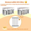 Large Dog Crate, Water Resistant Indoor Pets Furniture Double Dog Crates - Brown White - Image 7