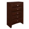 Lucille - 5 Piece Queen Bedroom Set With Storage And Bookcase Headboard - Walnut - Image 9