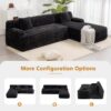 Cloud - Sectional Sofa Upholstered Couch Free Combined Sofa - Black - Image 5