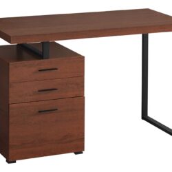 Computer Desk For Home Office, Laptop, Left, Right Set - Up, Storage Drawers, Durable Construction - Cherry