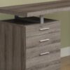 Computer Desk Left Right Set-Up Storage Drawers For Home Office - Taupe - Image 2