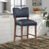 Bryson - Counter Height Stool With Handle - Dark Blue - Image 2