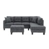 Camden - Power Sectional Sofa With Storage Ottoman And Built In Charging Ports - Gray - Image 8