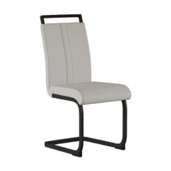 Modern Dining Chairs With High Back Upholstered Design Metal Legs, (Set of 4) - White