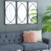 Rectangular Wall Mirrors With Frame, Home Decor For Living Room Bedroom Entryway - Black - Image 3