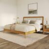 King Spindle Bed Mid Century Modern - Caramel - Image 3