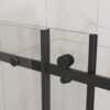 Frameless 48" X 72" Sliding Shower Door, Tempered Glass - Matte Black - Image 4