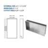 25" X 13" Shower Niche, Durable And Rust Resistant - Brushed Nickel - Image 3
