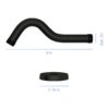 8" Shower Arm With Flange, Adjustable Angles - Matte Black - Image 3