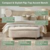 Flip Top Storage Bench - Cream - Image 7