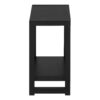 Accent Side Table, Narrow, Small, 2 Tier, Contemporary & Modern - Black - Image 3
