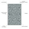 Macau - Non - Slip Accent Rug - Gray / White / Silver - Image 3