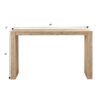 Modern Solid Wood Console Table With Distressed - Reclaimed Wheat - Image 3