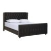 David - King Tufted Wingback Bed - Dark Charcoal Gray - Image 18