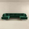 Brooke - U Shape Corner Sofa - Green - Image 4
