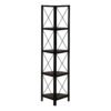 Bookshelf, Bookcase, Etagere, Corner, 4 Tier, Office, Contemporary & Modern - Espresso - Image 3