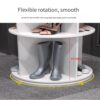 8 Tier Rotating Shoe Rack Tower, 360 Degree Spinning Shoe Organizer And Storage Carousel For Closet Or Entryway - White - Image 4