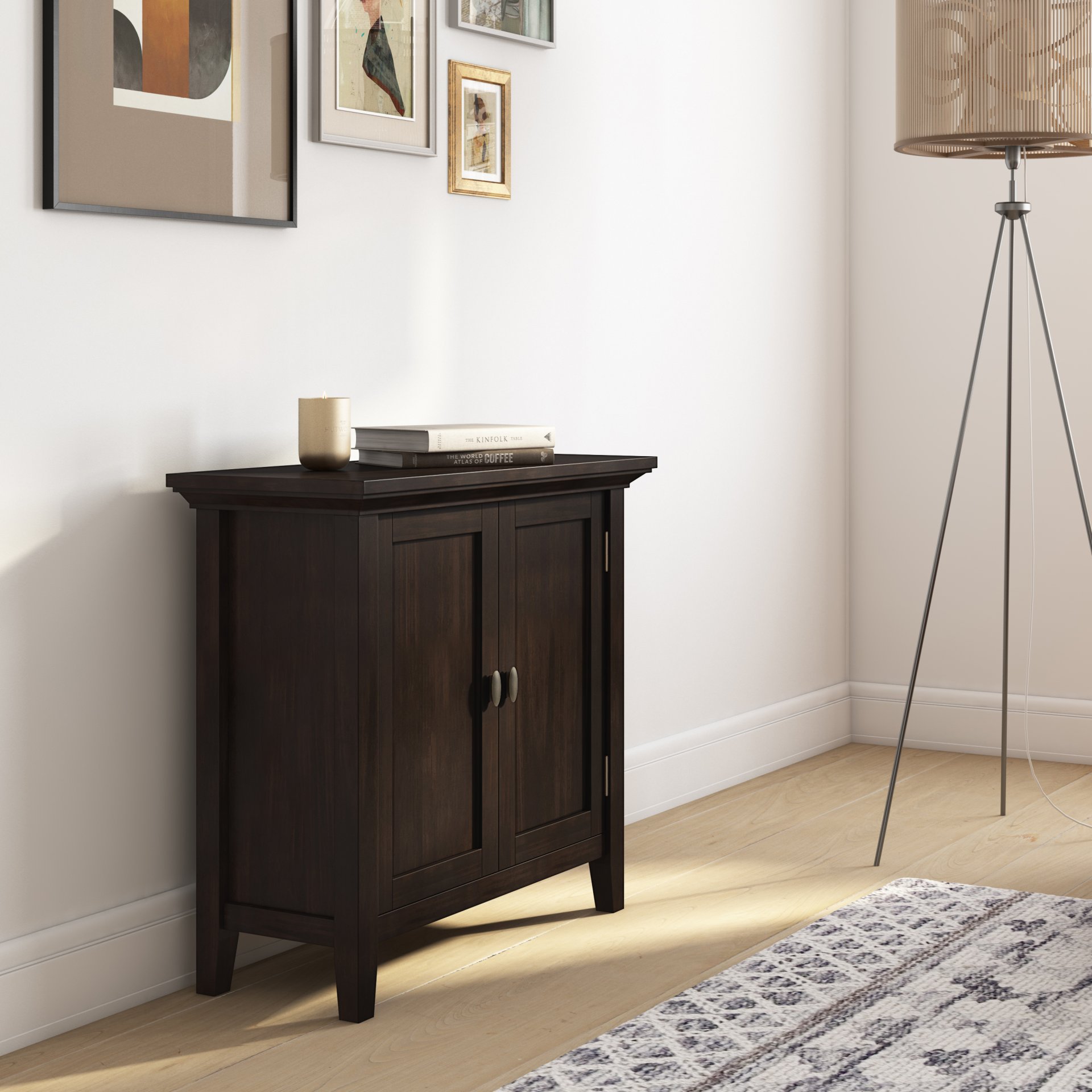 Redmond - Low Storage Cabinet - Brunette Brown - Image 9