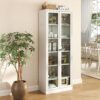 Industrial Metal Kitchen Pantry Cabinet With Adjustable Shelves - White - Image 2