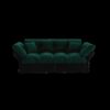 Queen Pull Out Sofa Bed, 3 In 1 Convertible Sleeper Tufted Sofa With 2 Soft Pillows - Green - Image 14