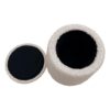 Round Storage Ottoman With High Density Foam Upholstered In Soft Fabric - Beige - Image 4