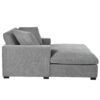 Oversized Chaise, Lounge Chair Classic Design, Soft Fabric, Durable Frame With Solid Wood Legs - Gray - Image 8